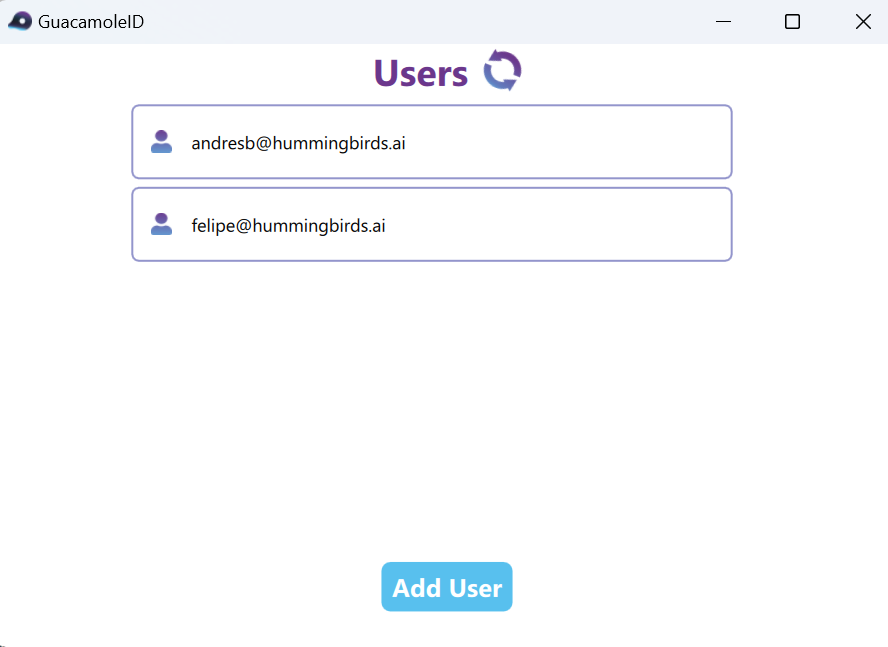 Guacamole ID user list
